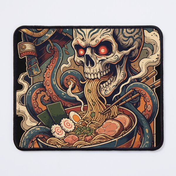 Item preview, Ramen Kraken Samurai Skull Noodle Warrior designed and sold by crouchingpixel.