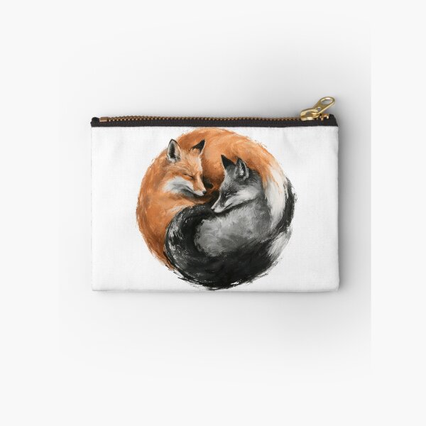 Item preview, Yin Yang Sleeping Foxes | Red & Silver Fox Harmony Wildlife Illustration designed and sold by KAM-KAM-STORE.