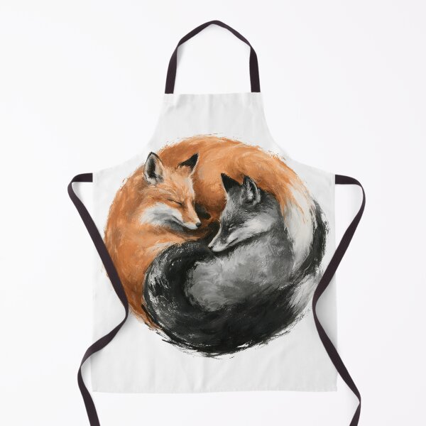 Item preview, Yin Yang Sleeping Foxes | Red & Silver Fox Harmony Wildlife Illustration designed and sold by KAM-KAM-STORE.