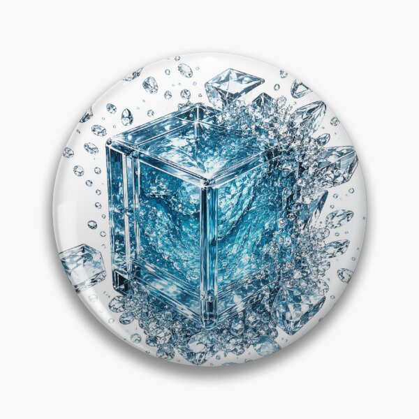 Item preview, Blue Water Glass Cube Explosion designed and sold by LiMarchee.