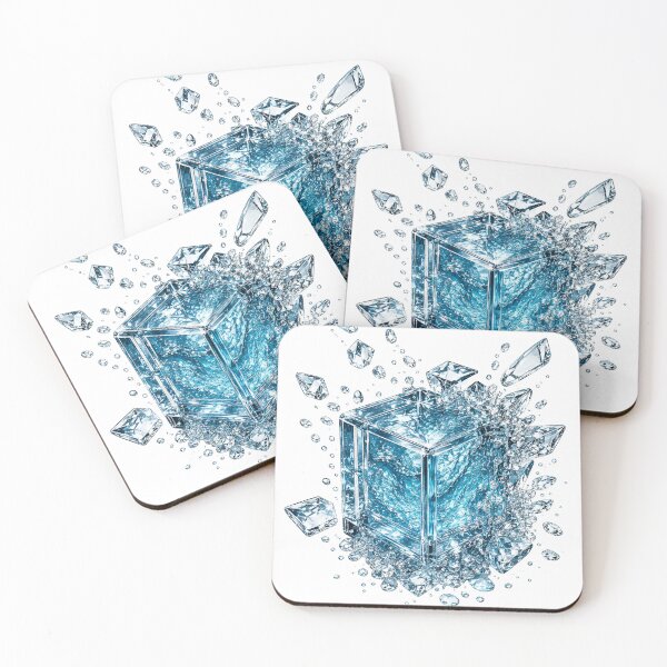 Item preview, Blue Water Glass Cube Explosion designed and sold by LiMarchee.