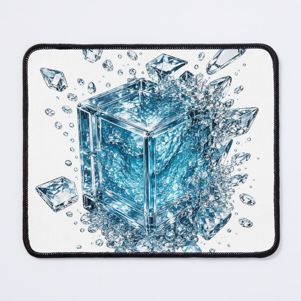 Item preview, Blue Water Glass Cube Explosion designed and sold by LiMarchee.
