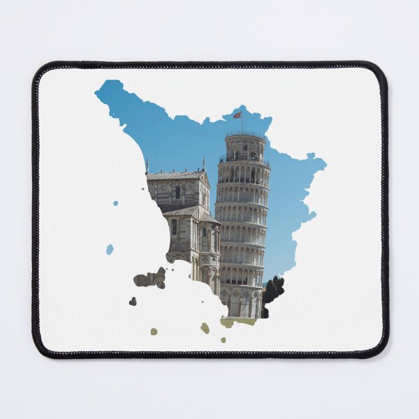 Item preview, Tuscany Map Leaning Tower of Pisa Close Up Architecture Silhouette designed and sold by Maroan93.