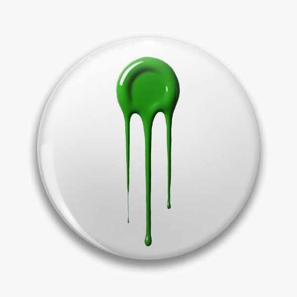 Item preview, Green Paint Dripping from Circular Splash – Photorealistic Vertical Cutout designed and sold by EmeraldeaArt.