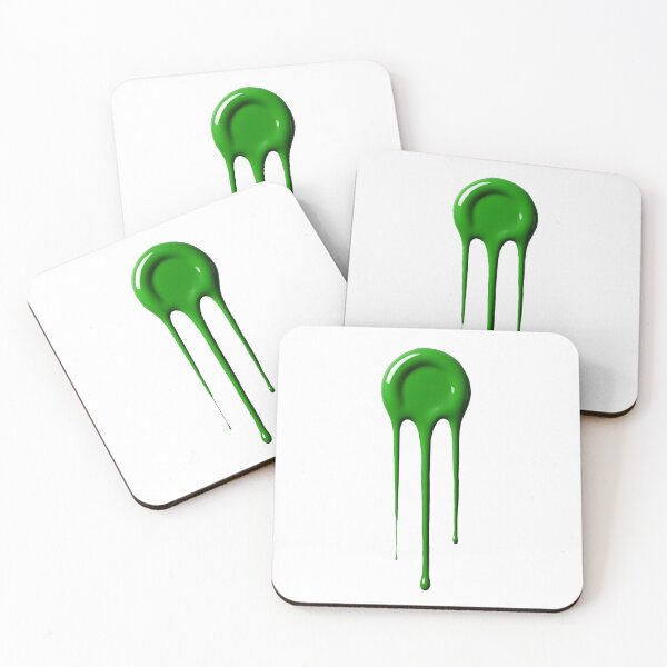 Item preview, Green Paint Dripping from Circular Splash – Photorealistic Vertical Cutout designed and sold by EmeraldeaArt.