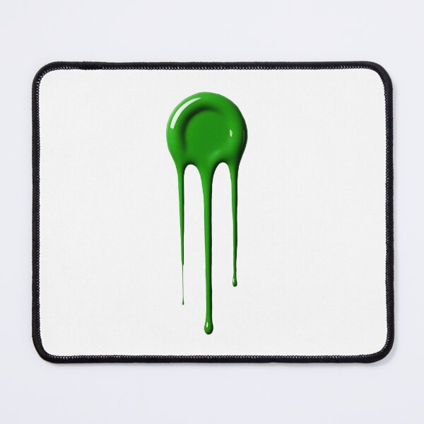 Item preview, Green Paint Dripping from Circular Splash – Photorealistic Vertical Cutout designed and sold by EmeraldeaArt.