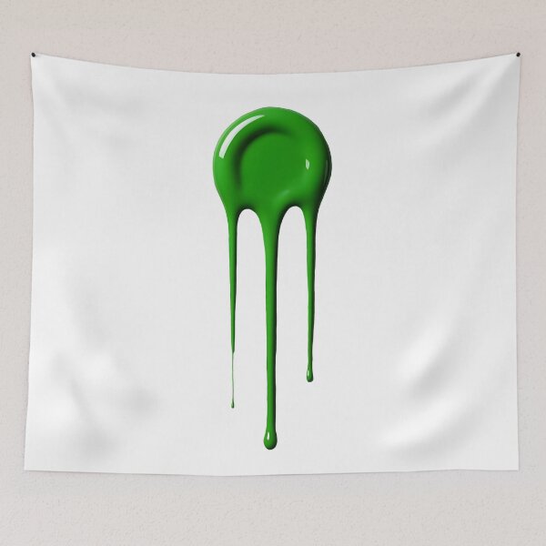 Item preview, Green Paint Dripping from Circular Splash – Photorealistic Vertical Cutout designed and sold by EmeraldeaArt.