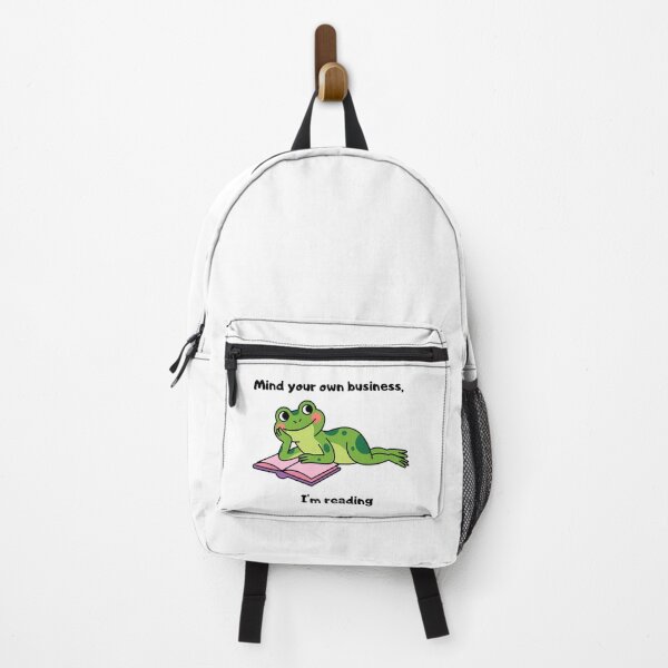 Item preview, Mind Your Own Business Im Reading Frog Meme sau Funny Reading Frog Book Lover designed and sold by Alexacarmen.