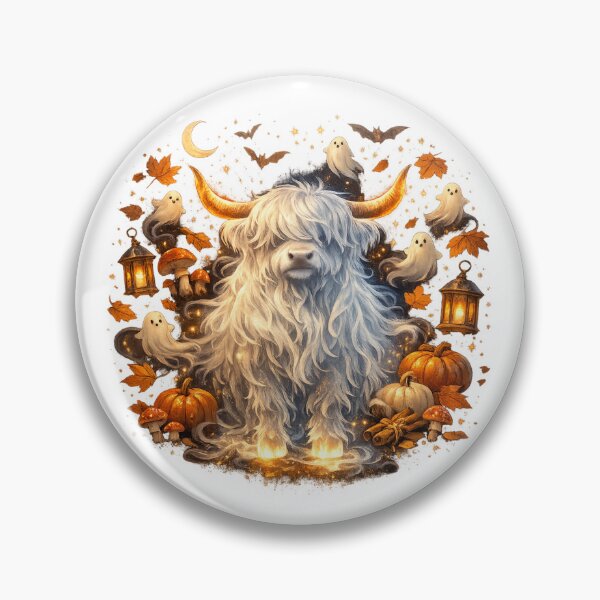 Item preview, Ghost Highland Cow Halloween designed and sold by ESSClothing.