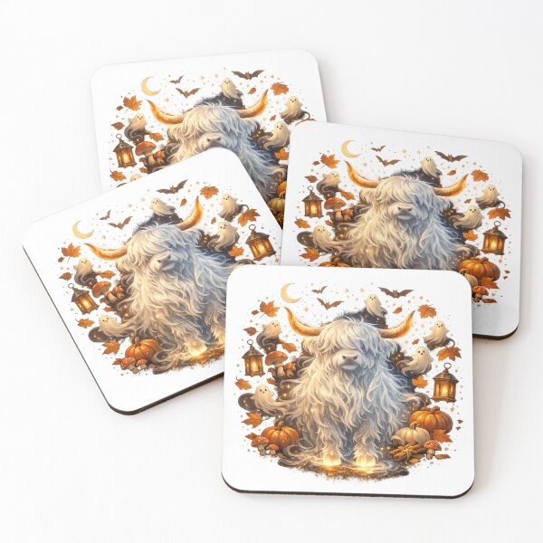 Item preview, Ghost Highland Cow Halloween designed and sold by ESSClothing.