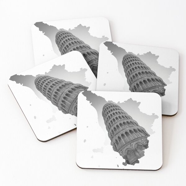 Item preview, Tuscany Map Leaning Tower of Pisa Close Up Architecture Silhouette V2 designed and sold by Maroan93.