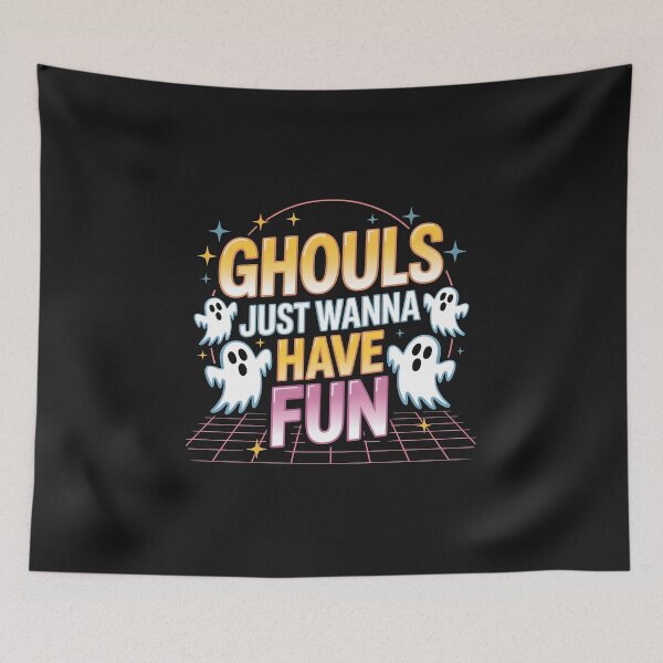 Item preview, Ghouls Just Wanna Have Fun – Retro Halloween Ghost Design designed and sold by Jollys-ArtShop.