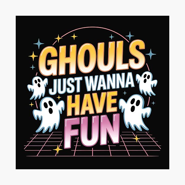 Item preview, Ghouls Just Wanna Have Fun – Retro Halloween Ghost Design designed and sold by Jollys-ArtShop.
