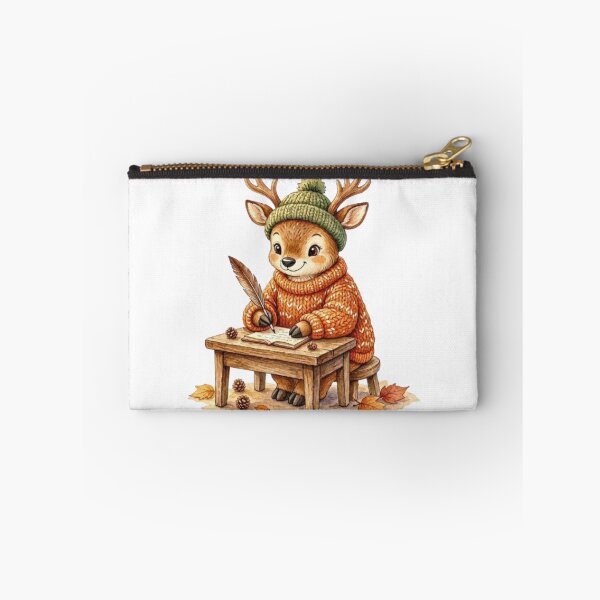 Item preview, Cozy Woodland Deer Writing Letters | Cute Autumn Animal Illustration designed and sold by vigzhifushions.