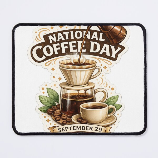 Item preview, National Coffee Day September 29 – Vintage Pour Over Coffee Art designed and sold by Doodle Souq.
