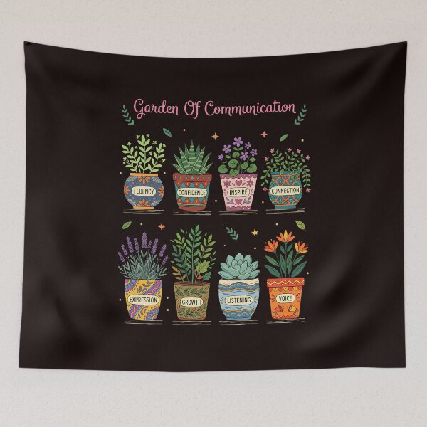 Item preview, Garden Of Communication Plant Floral SLP Speech Therapist  designed and sold by w66aboo.