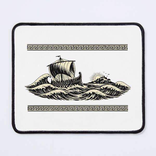Item preview, Odyssey Across the Wine-Dark Sea – Vintage Greek Voyage designed and sold by ChicClicker.