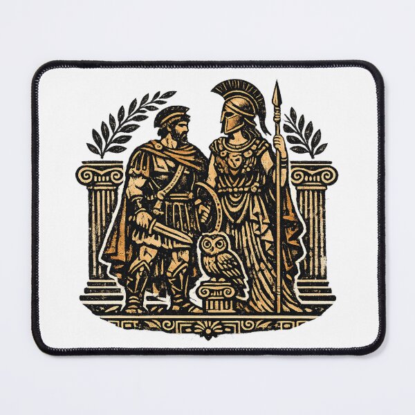 Item preview, Odysseus and Athena – Guardians of Wisdom designed and sold by ChicClicker.