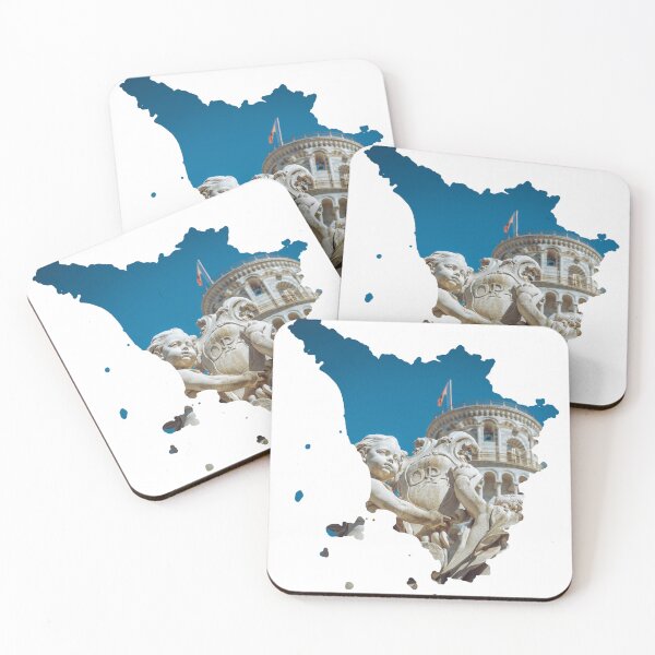 Item preview, Tuscany Map Leaning Tower of Pisa Close Up Architecture Silhouette V4 designed and sold by Maroan93.