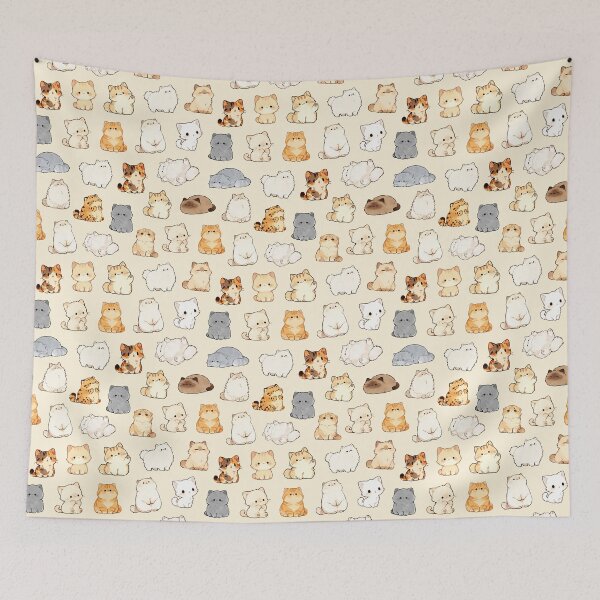 Item preview, Cute Kawaii Cat Pattern Illustration designed and sold by jianina-alondra.