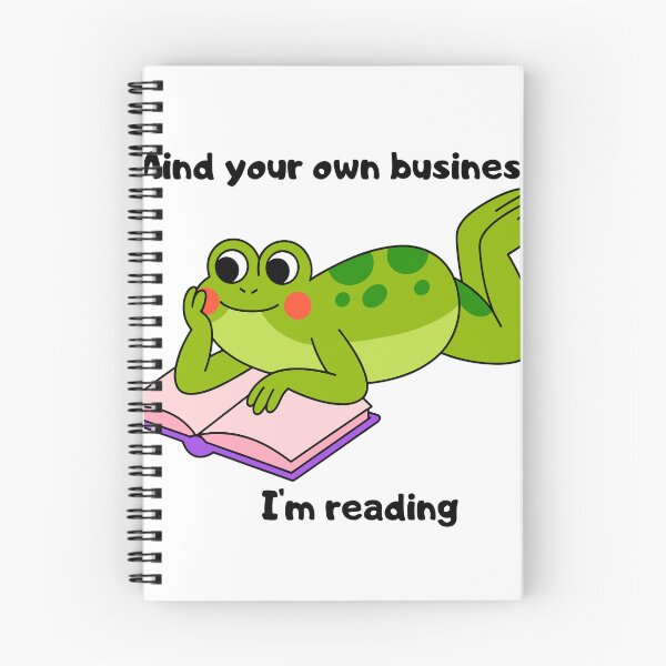 Item preview, Mind Your Own Business Im Reading Frog Variant sau Cute Rosy Cheeks Reading Frog designed and sold by Alexacarmen.