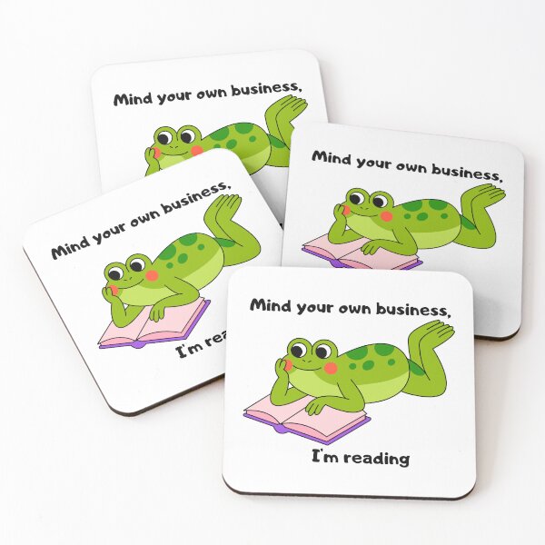 Item preview, Mind Your Own Business Im Reading Frog Variant sau Cute Rosy Cheeks Reading Frog designed and sold by Alexacarmen.
