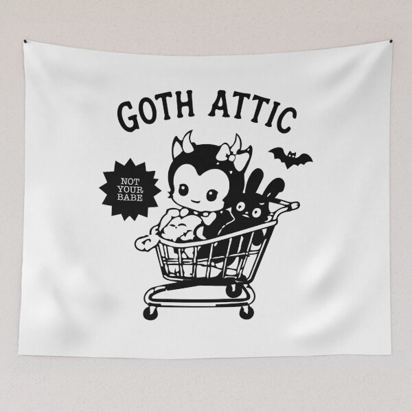 Item preview, Not Your Babe | Pastel Goth Devil Girl | Kawaii Gothic Art | Goth Attic designed and sold by gothattic.