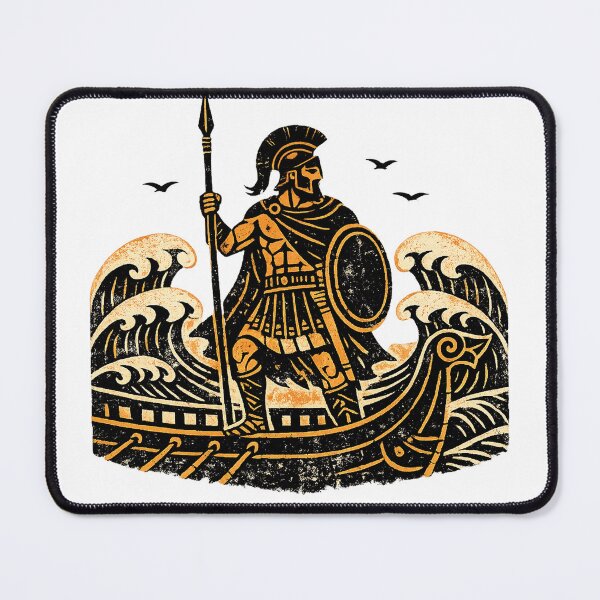 Item preview, Odysseus at Sea – Ancient Hero Vintage Print designed and sold by ChicClicker.