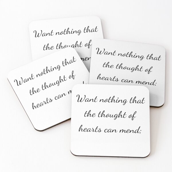 Item preview, “No deseo nada que el pensamiento de los corazones pueda sanar;” - letra negra designed and sold by ariksworld.