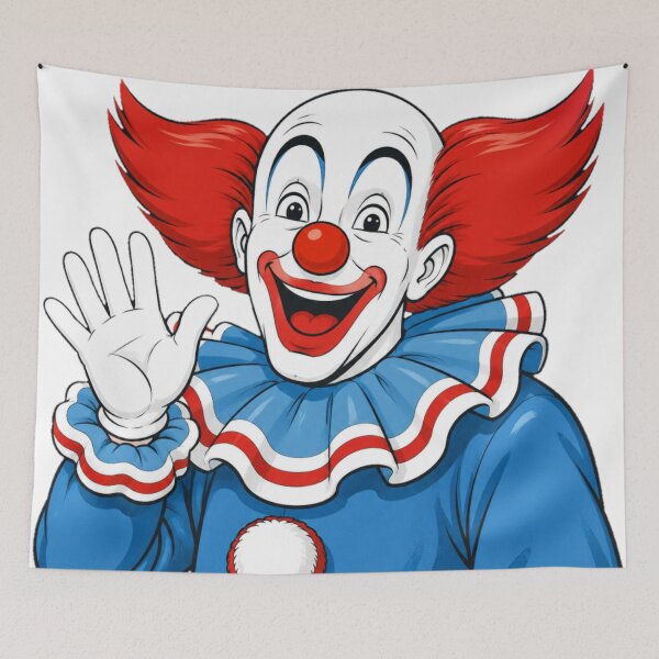 Item preview, Happy Retro Circus Clown Smiling Portrait designed and sold by Magazinegallery.