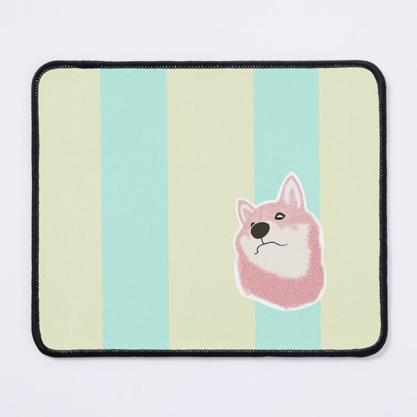 Item preview, Thick stripe (light yellow, light blue) with Shiba Inu designed and sold by ShibaCruise-On.