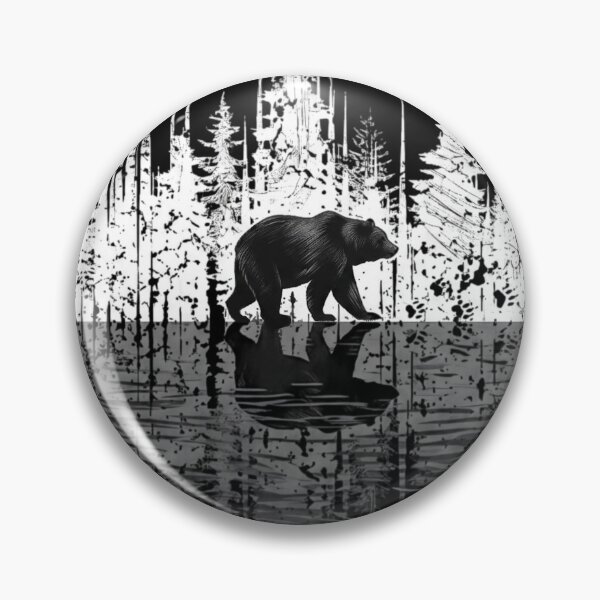 Item preview, Bear Forest Soundwave Wilderness Reflection designed and sold by Shopeon Designs.
