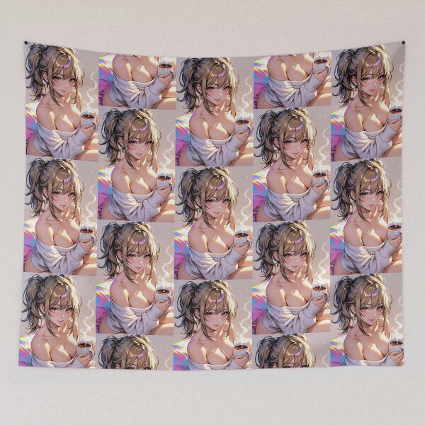 Item preview, Anime Girl Morning Coffee Cozy designed and sold by HappyOops.