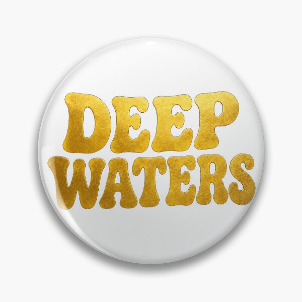Item preview, Deep Waters Retro Gold Groovy Typography Design designed and sold by MWSailingClub.