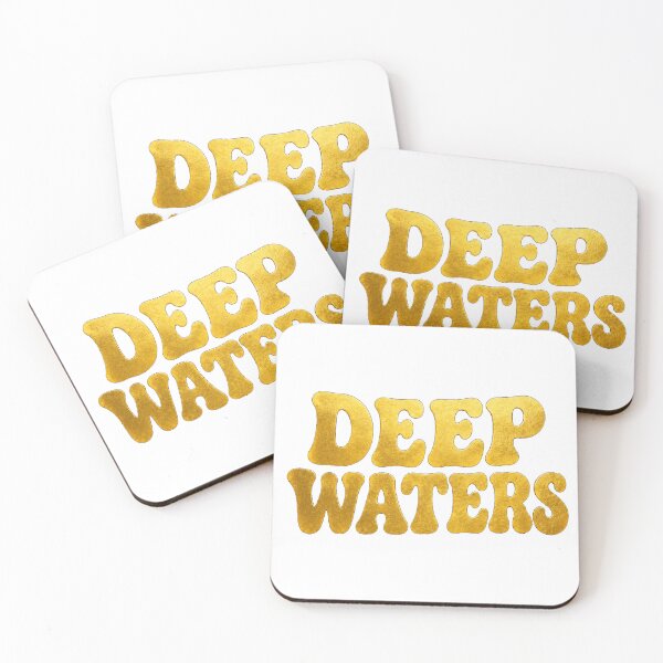 Item preview, Deep Waters Retro Gold Groovy Typography Design designed and sold by MWSailingClub.