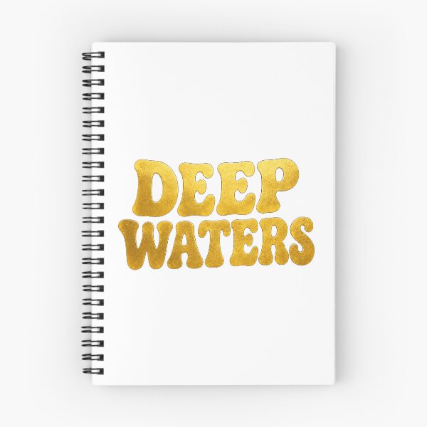 Item preview, Deep Waters Retro Gold Groovy Typography Design designed and sold by MWSailingClub.