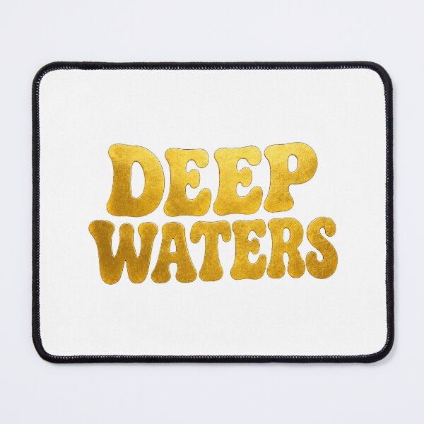 Item preview, Deep Waters Retro Gold Groovy Typography Design designed and sold by MWSailingClub.