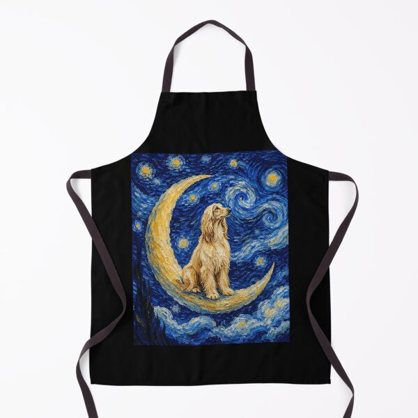 Item preview, Funny Afghan Hound Starry Night Painting Cute Moon Stars Mom Dad Kids designed and sold by FurryHavenPH.