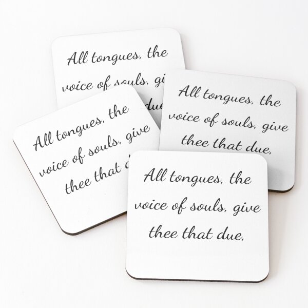 Item preview, “All tongues, the voice of souls, give thee that due,” - handwriting black designed and sold by ariksworld.
