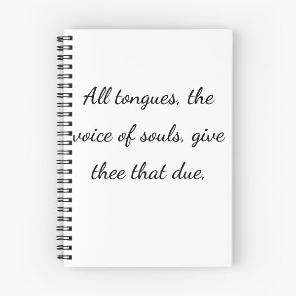 Item preview, “All tongues, the voice of souls, give thee that due,” - handwriting black designed and sold by ariksworld.