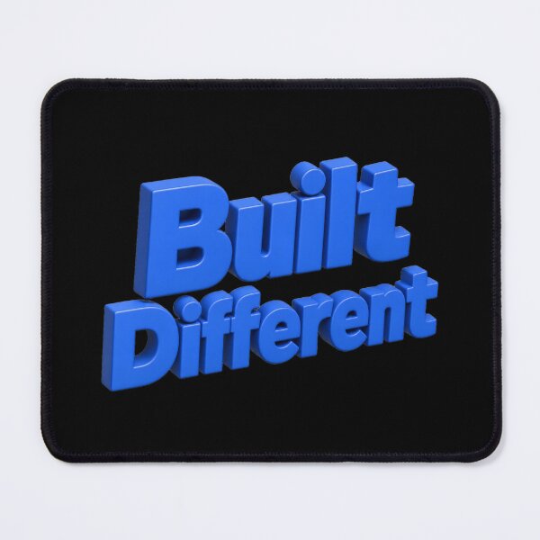 Item preview, Built Different – Bold 3D Typography Streetwear Design designed and sold by ManggaeJM.