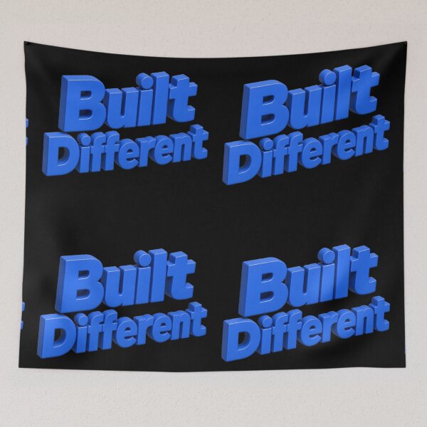 Item preview, Built Different – Bold 3D Typography Streetwear Design designed and sold by ManggaeJM.