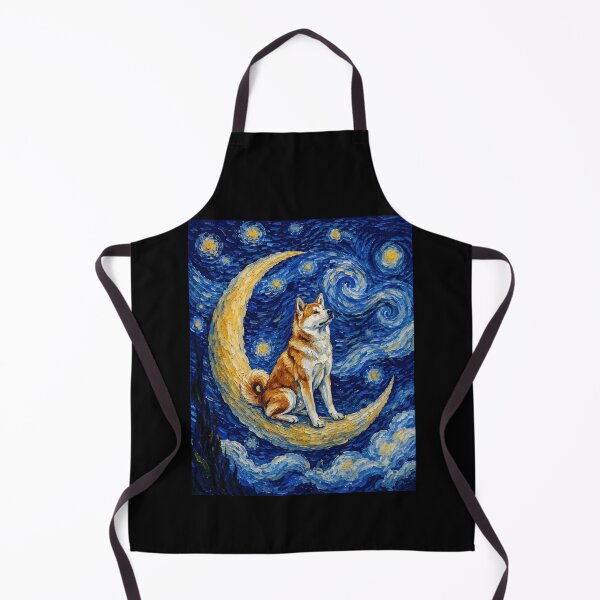 Item preview, Funny Akita Starry Night Painting Cute Moon Stars Mom Dad Kids designed and sold by FurryHavenPH.