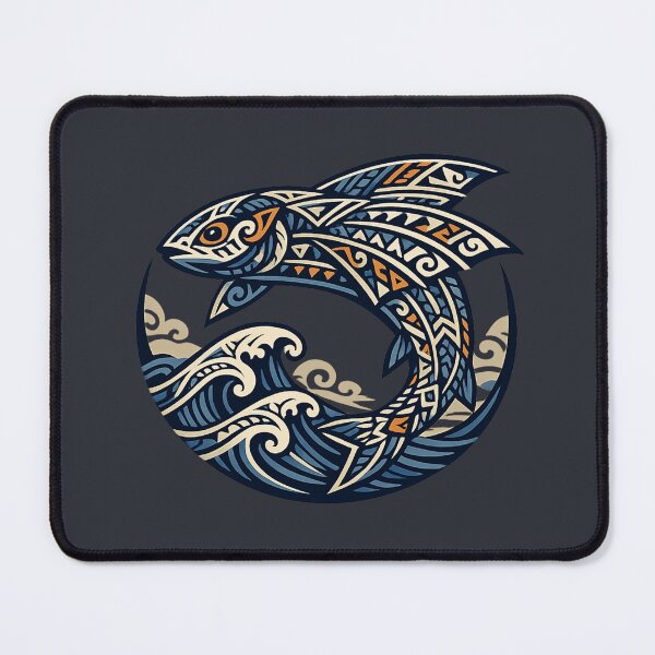 Item preview, Maori Tribal Fish – Circular Ocean Emblem designed and sold by SilentPowerArt.