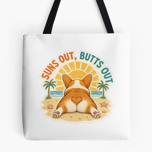 Item preview, Suns Out Butts Out Cute Corgi Beach designed and sold by Kaikab007.