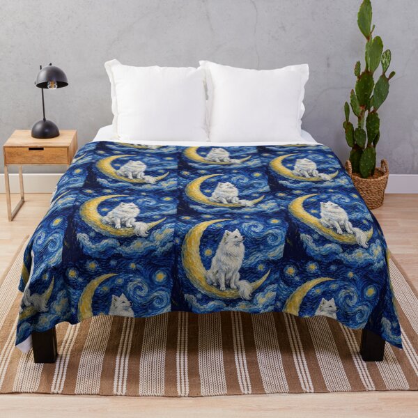 Item preview, Funny American Eskimo Starry Night Painting Cute Moon Stars Mom Dad Kids designed and sold by FurryHavenPH.