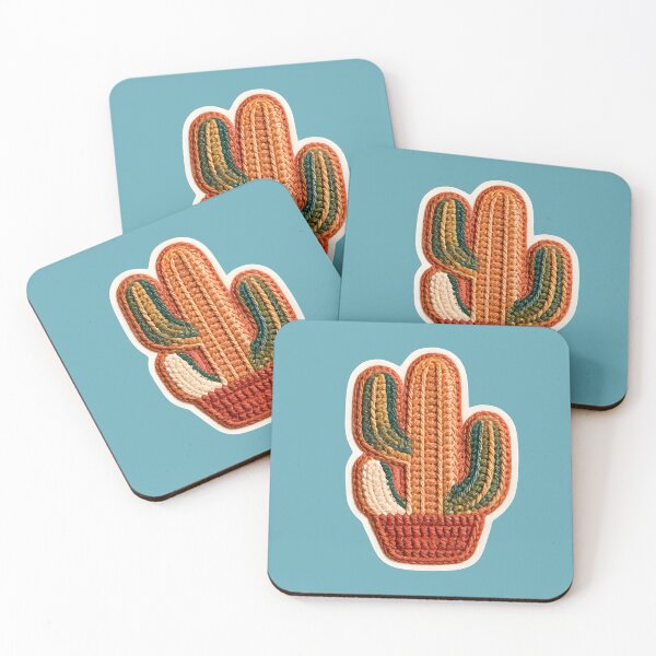 Item preview, Crochet Desert Cactus | Handmade Boho Succulent Embroidery Style designed and sold by KAM-KAM-STORE.
