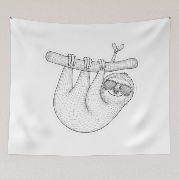 Item preview, Sloth Hanging on Tree Branch designed and sold by Snurly.