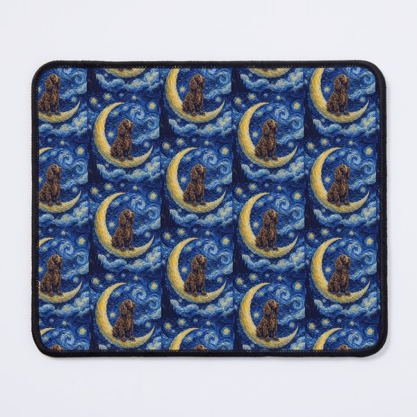 Item preview, Funny American Water Spaniel Starry Night Painting Cute Moon Stars Mom Dad Kids designed and sold by FurryHavenPH.