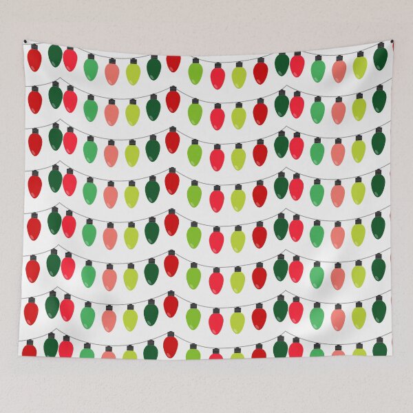 Item preview, Christmas Lights Design, Xmas Tree Multicolor Lights Pattern designed and sold by bestggraphico.